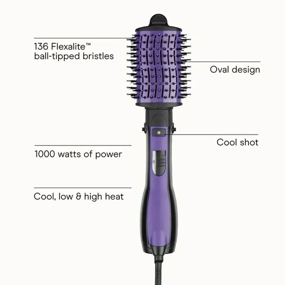InfinitiPRO Conair The Knot Dr Detangling Hot Air Brush Dryer Volume Hair